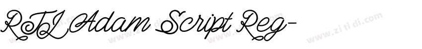 RTL Adam Script Reg字体转换
